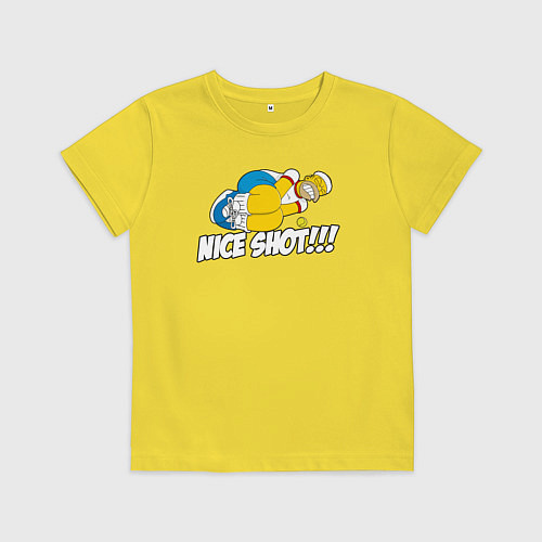 Детская футболка Гомер играет в теннис / Желтый – фото 1