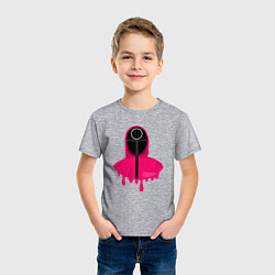 Футболка хлопковая детская Розовый охранник, цвет: меланж — фото 2