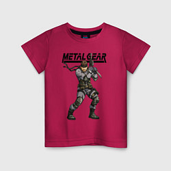 Футболка хлопковая детская Snake Solid soldier, цвет: маджента