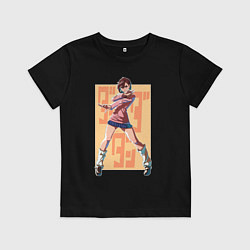 Футболка хлопковая детская Momo Ayase, цвет: черный