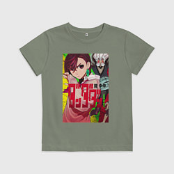 Футболка хлопковая детская Momo Ayase х Ken Takakura, цвет: авокадо