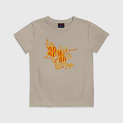 Футболка хлопковая детская Омск, цвет: миндальный