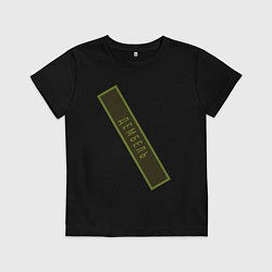 Футболка хлопковая детская Дембель, цвет: черный