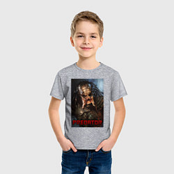Футболка хлопковая детская Predator movie, цвет: меланж — фото 2