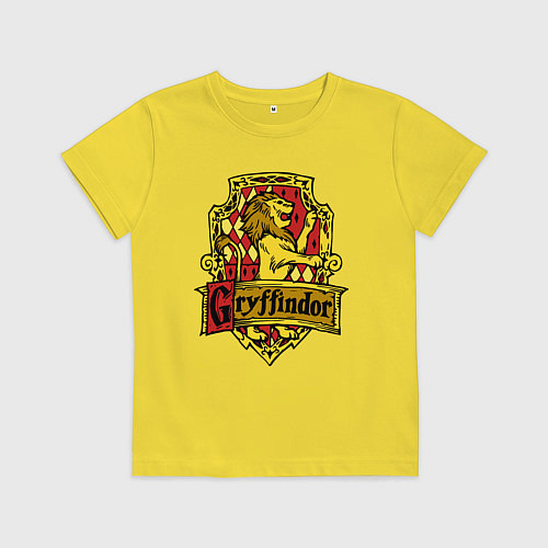 Детская футболка Hogwarts - gryffindor logo / Желтый – фото 1