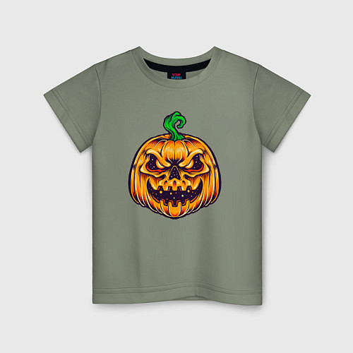 Детская футболка Halloween pumpkin / Авокадо – фото 1