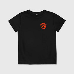 Футболка хлопковая детская Символ богини Мары, цвет: черный