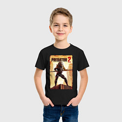 Футболка хлопковая детская Predator 2, цвет: черный — фото 2