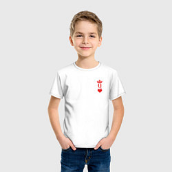 Футболка хлопковая детская Королева Черви - для пары, цвет: белый — фото 2