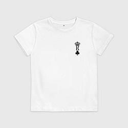 Футболка хлопковая детская Король Крести - для пары, цвет: белый