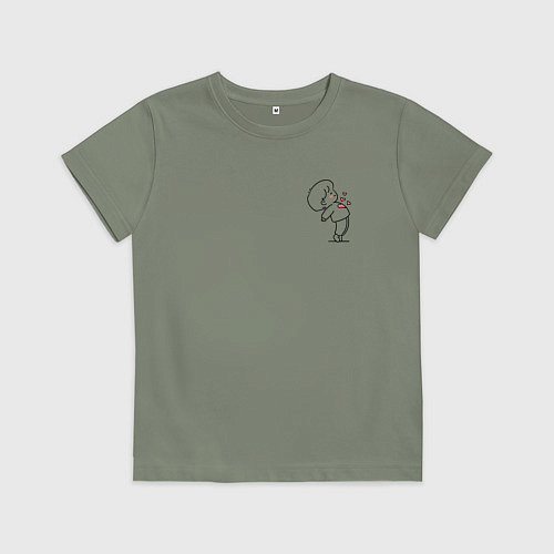 Детская футболка Влюбленный парень для пары / Авокадо – фото 1