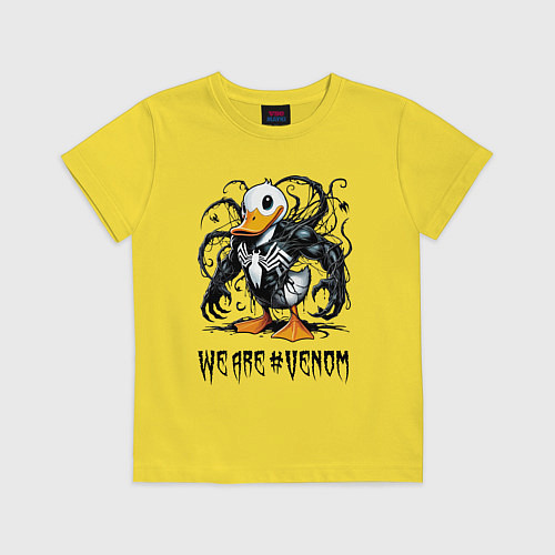 Детская футболка Venom-Duck - meme / Желтый – фото 1