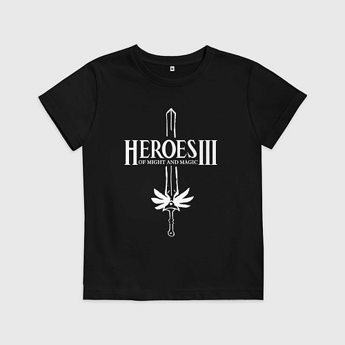 Детская футболка Герои меча и магии 3 - меч / Черный – фото 1