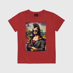Футболка хлопковая детская Mona Lisa - punk, цвет: красный
