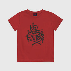 Футболка хлопковая детская Никаких больше правил, цвет: красный