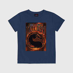 Футболка хлопковая детская Mortal kombat trilogy, цвет: тёмно-синий