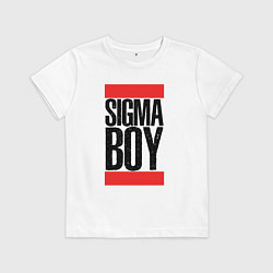 Футболка хлопковая детская Sigma boy, цвет: белый