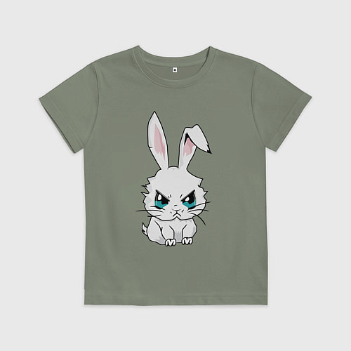 Детская футболка Кролик злится / Авокадо – фото 1