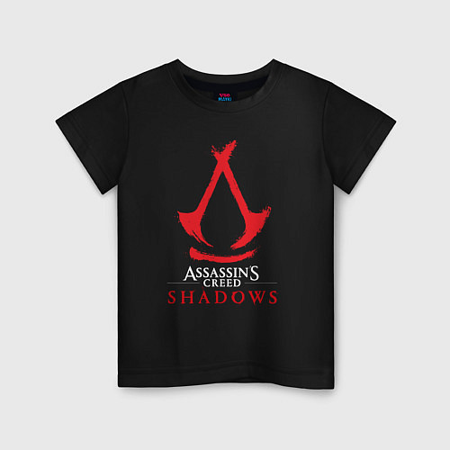 Детская футболка Assassins Creed Shadows - badge / Черный – фото 1