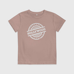 Футболка хлопковая детская Stars Hollywood, цвет: пыльно-розовый