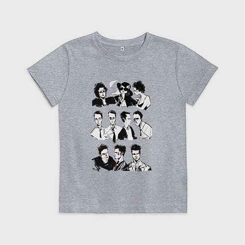 Детская футболка Бойцовский клуб герои / Меланж – фото 1