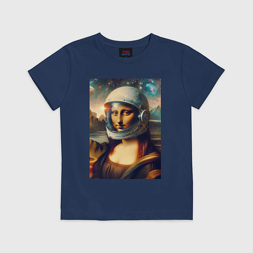 Детская футболка Mona Lisa - brave astronaut / Тёмно-синий – фото 1