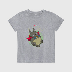 Футболка хлопковая детская Мой сосед Тоторо доктор, цвет: меланж