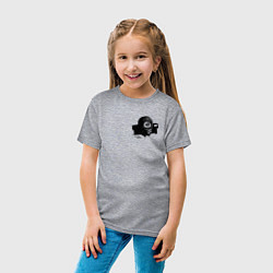 Футболка хлопковая детская Crazy girl, цвет: меланж — фото 2