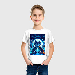 Футболка хлопковая детская Волчара - крутой геймер, цвет: белый — фото 2