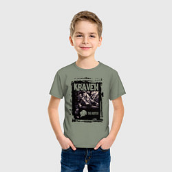 Футболка хлопковая детская Крайвен охотник, цвет: авокадо — фото 2