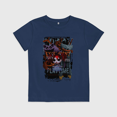 Детская футболка Монстры Poppy Playtime / Тёмно-синий – фото 1