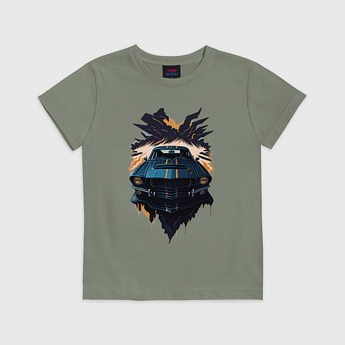 Детская футболка Мустанг / Авокадо – фото 1