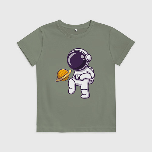 Детская футболка Saturn football / Авокадо – фото 1
