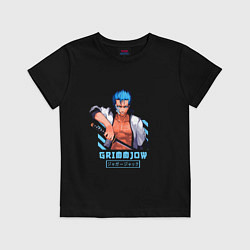 Футболка хлопковая детская Блич Гриммджоу, цвет: черный
