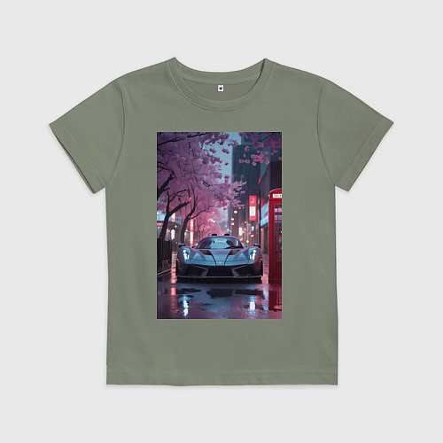 Детская футболка Суперкар и сакура / Авокадо – фото 1
