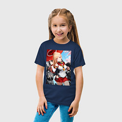 Футболка хлопковая детская Марин Китагава косплей Azur Lane, цвет: тёмно-синий — фото 2