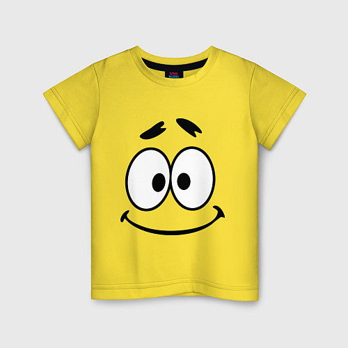 Детская футболка Очень милый смайл / Желтый – фото 1