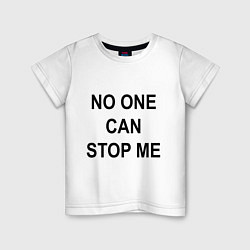 Футболка хлопковая детская No one can stop me - Stray Kids, цвет: белый
