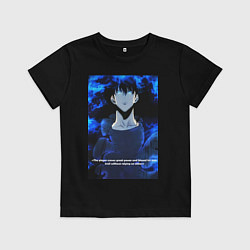 Футболка хлопковая детская Sung Jinwoo, цвет: черный