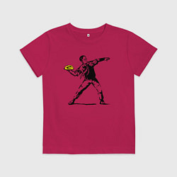 Футболка хлопковая детская Дуайт Шрут и желе, цвет: маджента