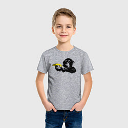 Футболка хлопковая детская Мартышка с бананом, цвет: меланж — фото 2