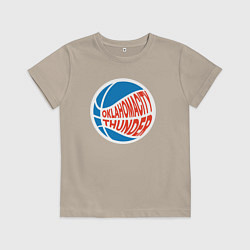 Футболка хлопковая детская Oklahoma Thunder, цвет: миндальный