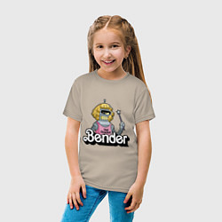 Футболка хлопковая детская Gender Bender, цвет: миндальный — фото 2