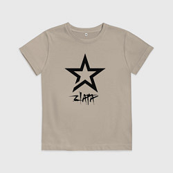 Футболка хлопковая детская Zlata - star, цвет: миндальный