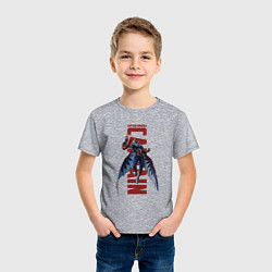 Футболка хлопковая детская Капитан Америка: Новый мир, цвет: меланж — фото 2