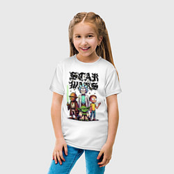 Футболка хлопковая детская Yoda and Chewbacca are friends of Rick and Morty -, цвет: белый — фото 2