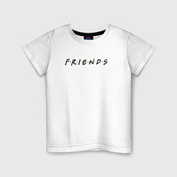 Футболка хлопковая детская Friends, цвет: белый