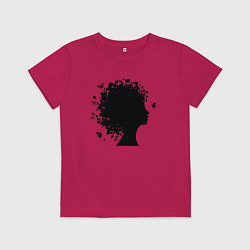Футболка хлопковая детская Весенняя красавица, цвет: маджента