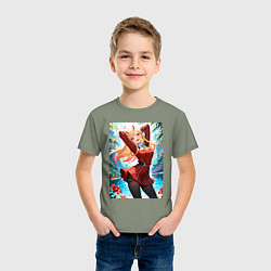 Футболка хлопковая детская Марин Китагава косплей 002 Darling in the Franxx, цвет: авокадо — фото 2