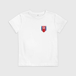 Футболка хлопковая детская North Korean symbol, цвет: белый